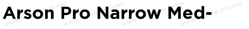 Arson Pro Narrow Med字体转换